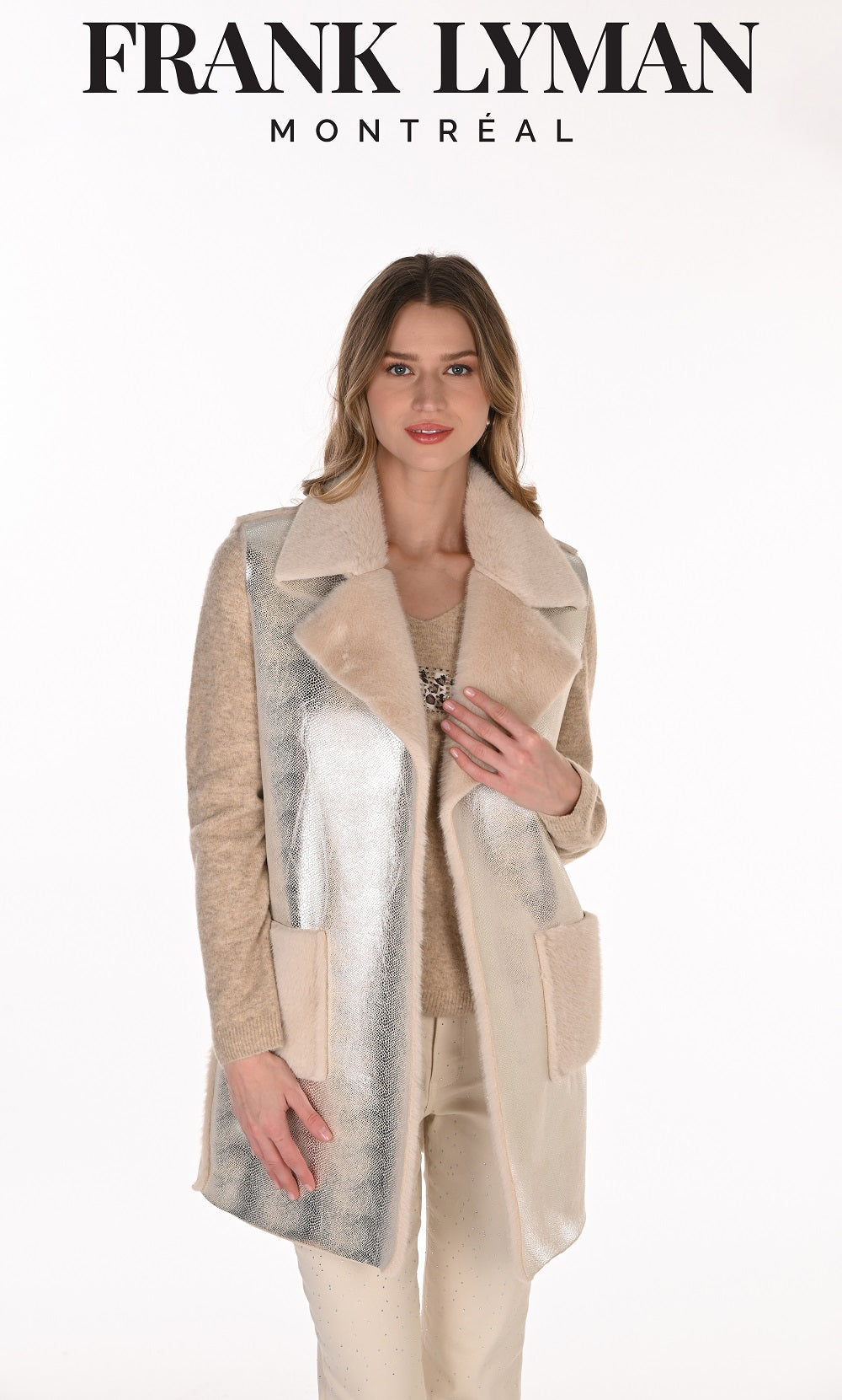 Frank Lyman - 263104 - Cream/Silver - Knit Jacket - New