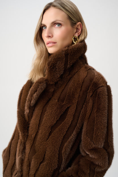 Joseph Ribkoff - 263916 - Faux Fur Coat - Brown - New