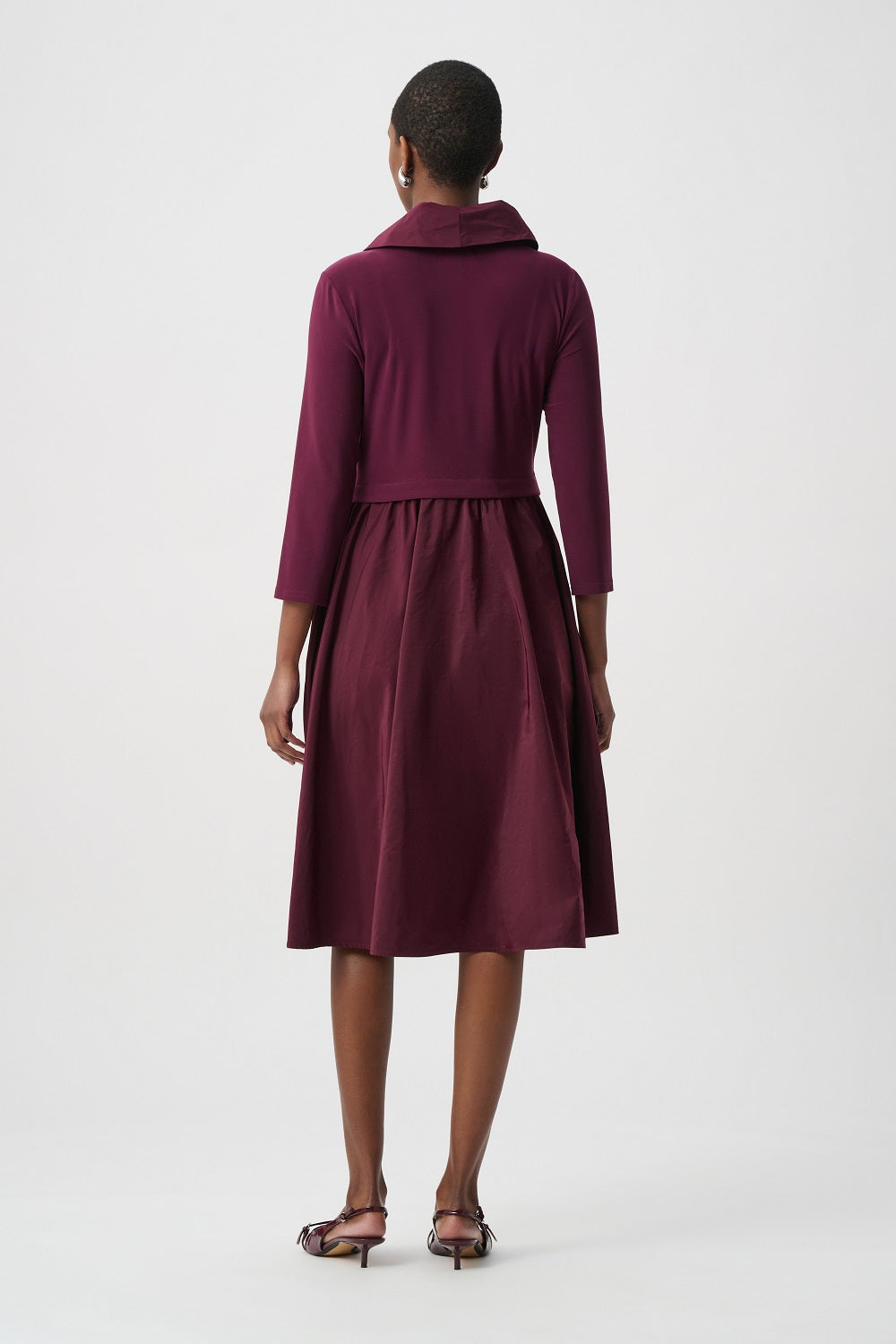 Joseph Ribkoff - 264184 - Elderberry - Shawl Collar Fit & Flare Dress - New