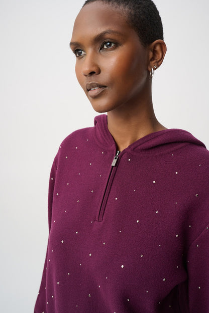Joseph Ribkoff - 264618 -  Elderberry -Sport Sweater - New