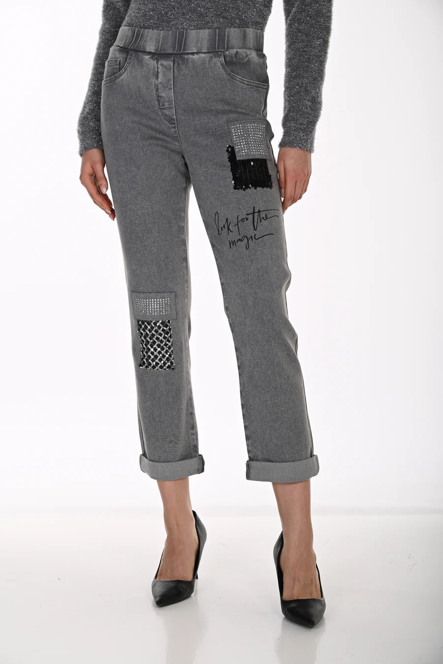 Frank Lyman - 264819 - Grey - Denim Pant - New