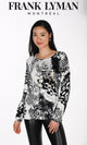 Frank Lyman - 264836  - Black/Off White - Knit Sweater - New