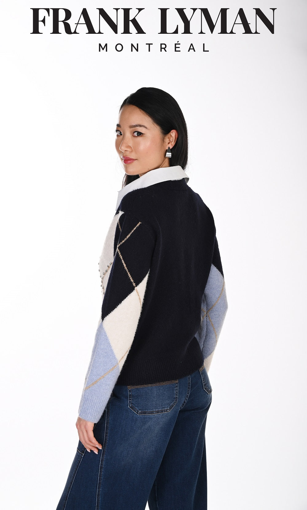 Frank Lyman - 264853 - Navy/Blue - Knit Top - New