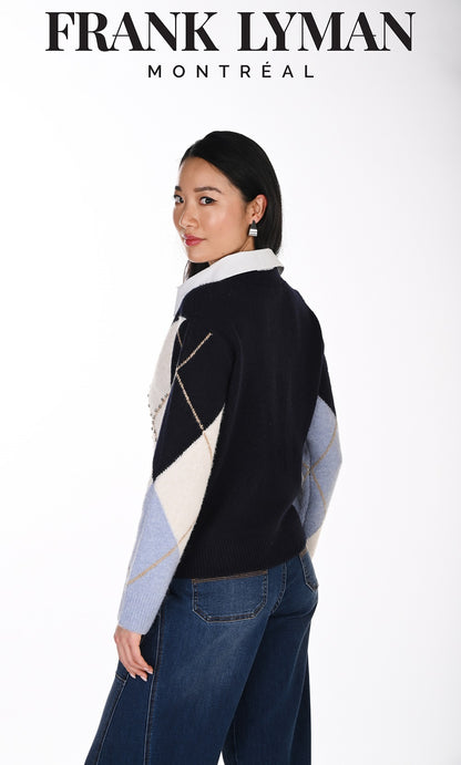 Frank Lyman - 264853 - Navy/Blue - Knit Top - New