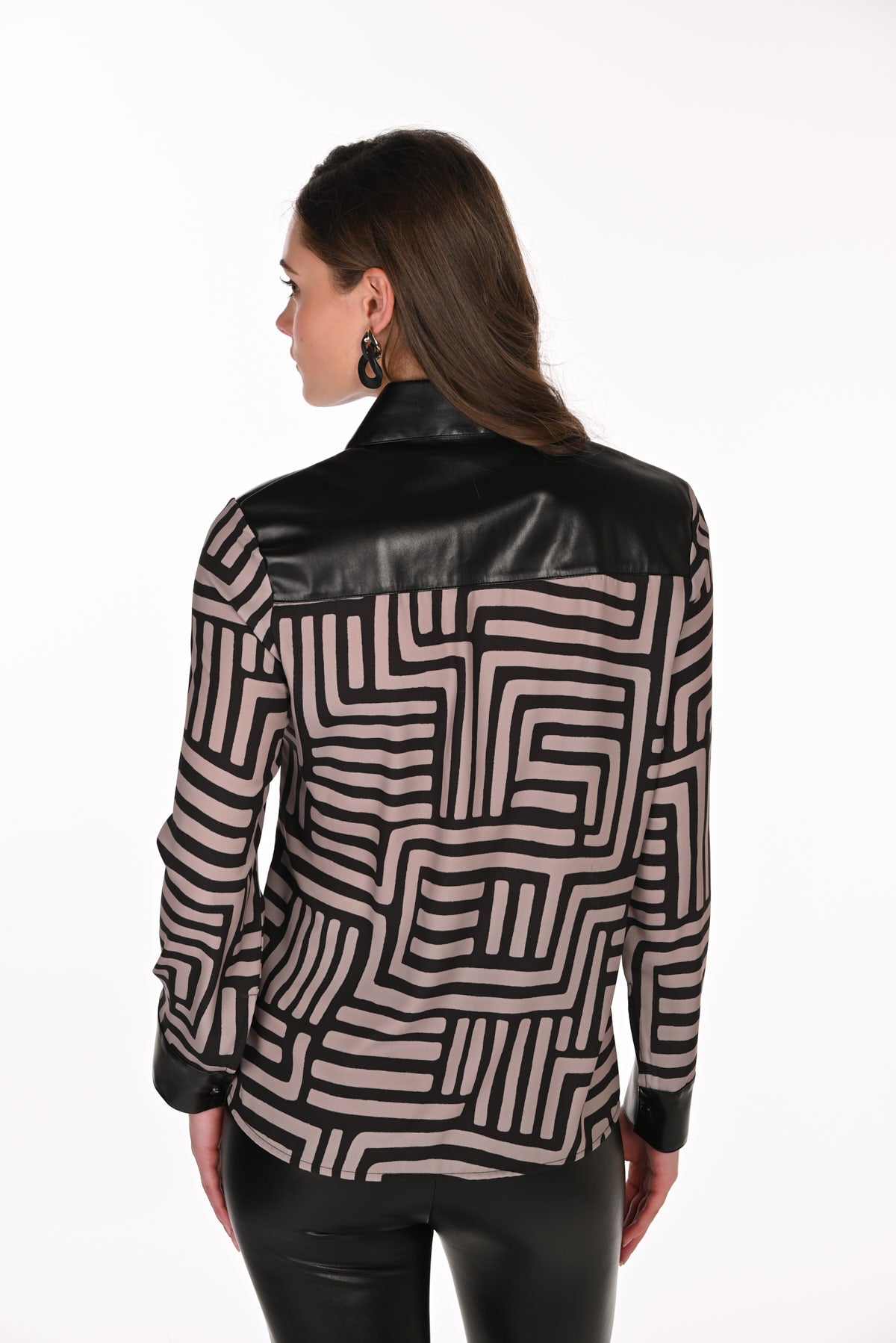 Frank Lyman - 263715 - Blouse - Taupe/Black - New