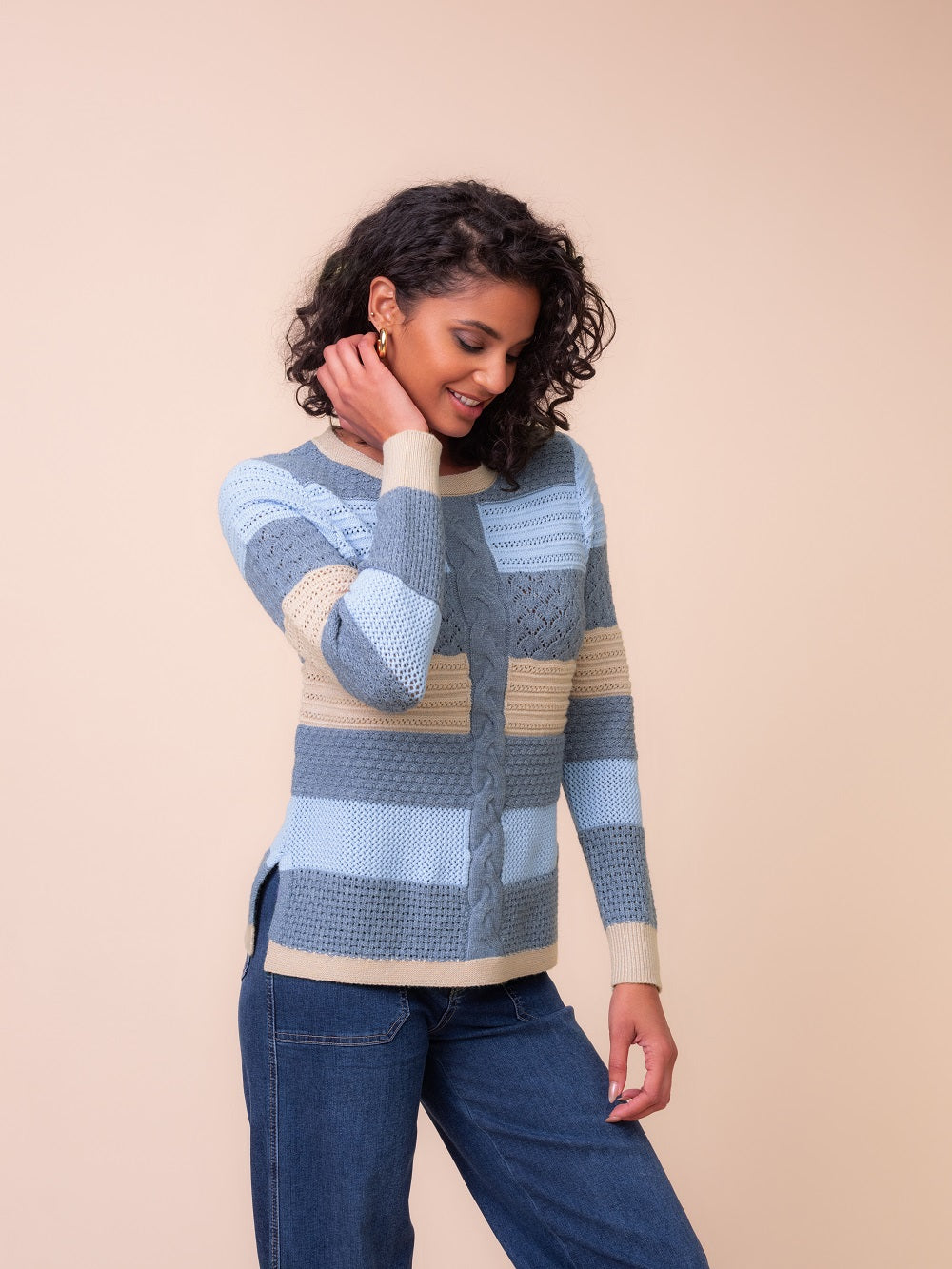 Alison Sheri - A48007 - Blue - Sweater - New