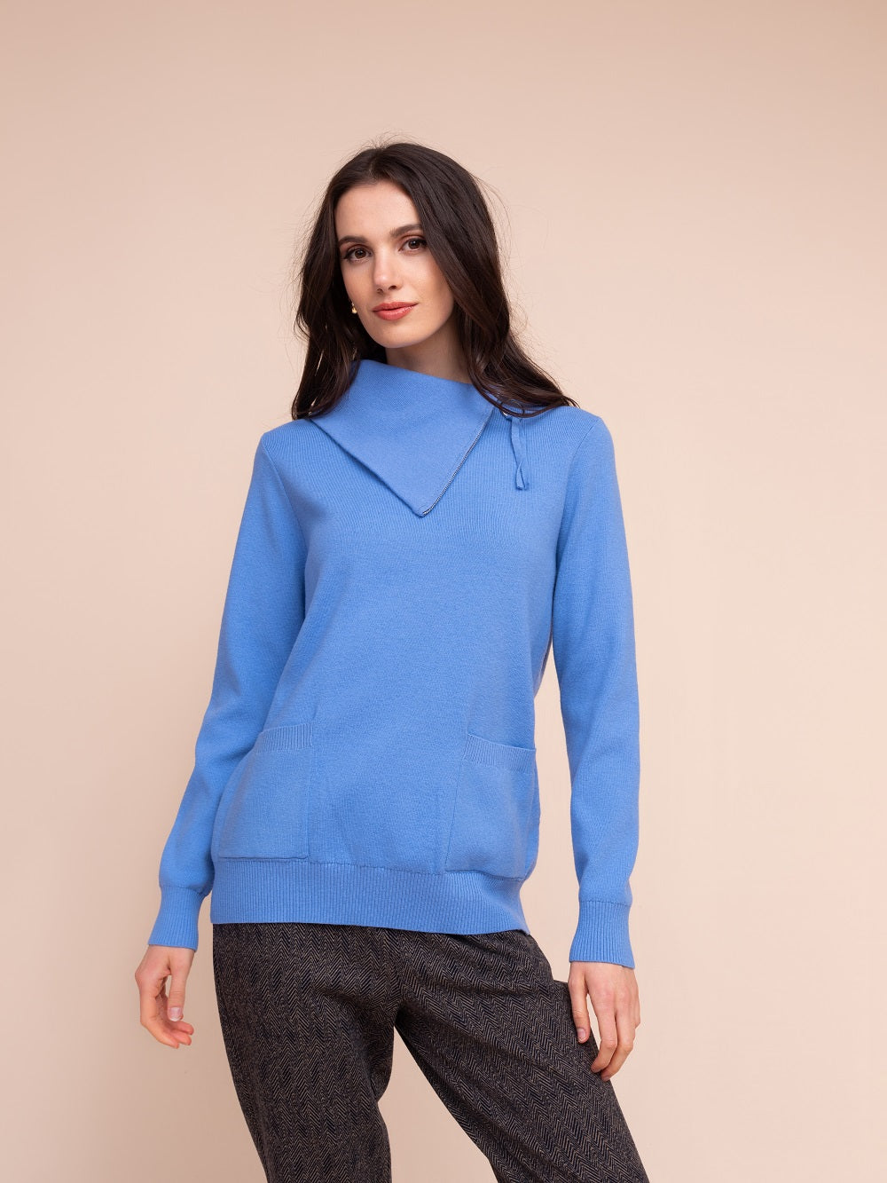 Alison Sheri - A48025 - Blue - Sweater - New