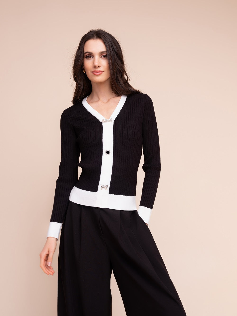 Alison Sheri - A48065 - Black - Sweater - New