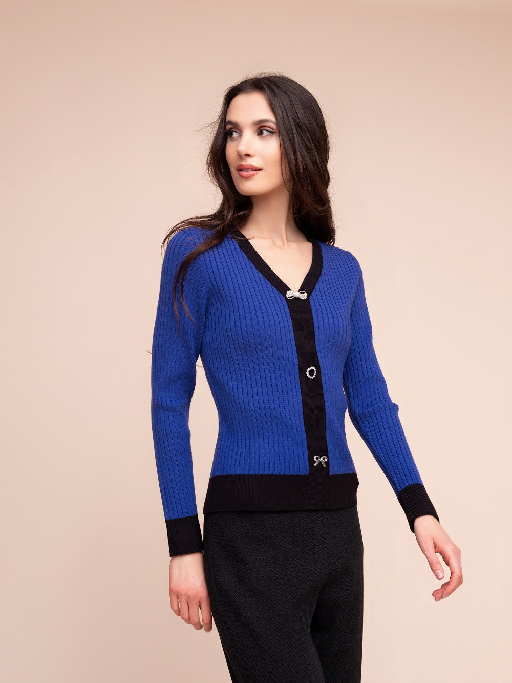 Alison Sheri - A48065 - Cobalt - Sweater - New
