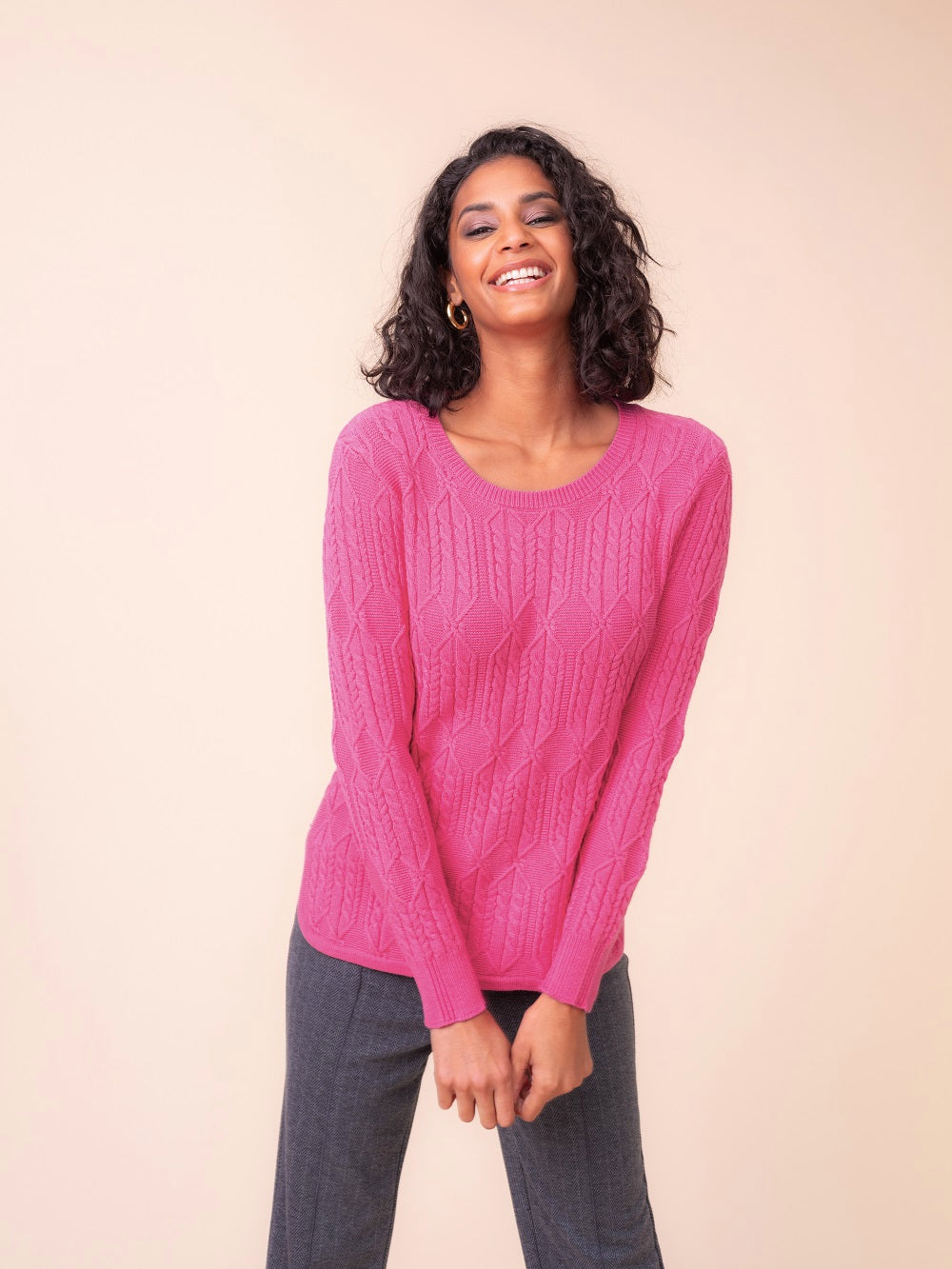 Alison Sheri - A48068 - Fuchia - Sweater - New
