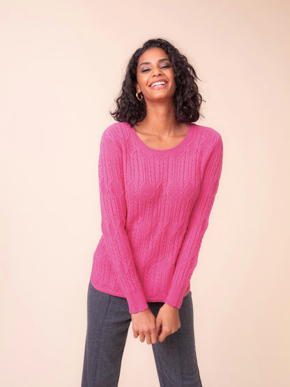 Alison Sheri - A48068 - Fuchia - Sweater - New