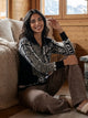 Alison Sheri - A48118 - Black/Beige/White - Cardigan - New