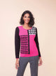 Alison Sheri - A48231 - Sweater - Pink/Black Print - New
