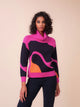 Alison Sheri - A48239 - Pink/Black - Sweater - New