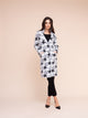 Alison Sheri - A48241 - Coatigan - Grey/Black/White - New