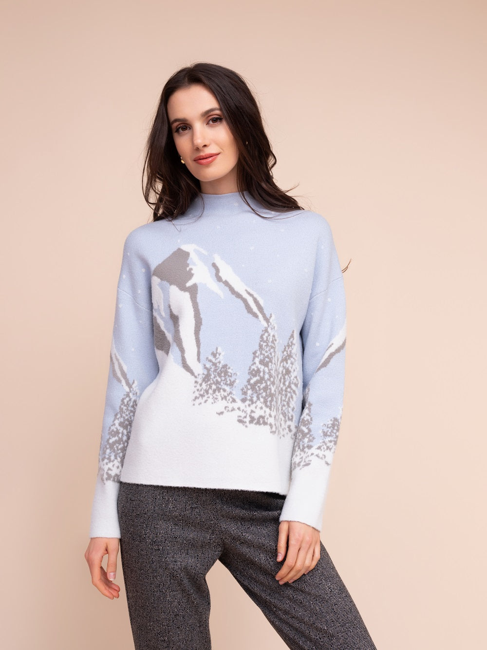 Alison Sheri - A48302 - Blue/White - Sweater - New