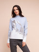 Alison Sheri - A48302 - Blue/White - Sweater - New