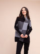 Alison Sheri - A48407 - Black/Grey - Sweater - New