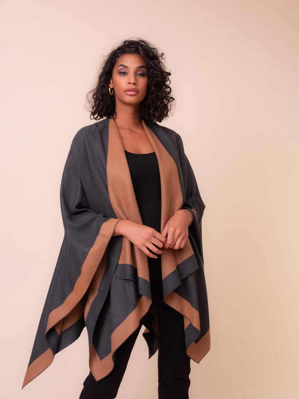 Alison Sheri - Tan/Grey - Wrap/Cover - New