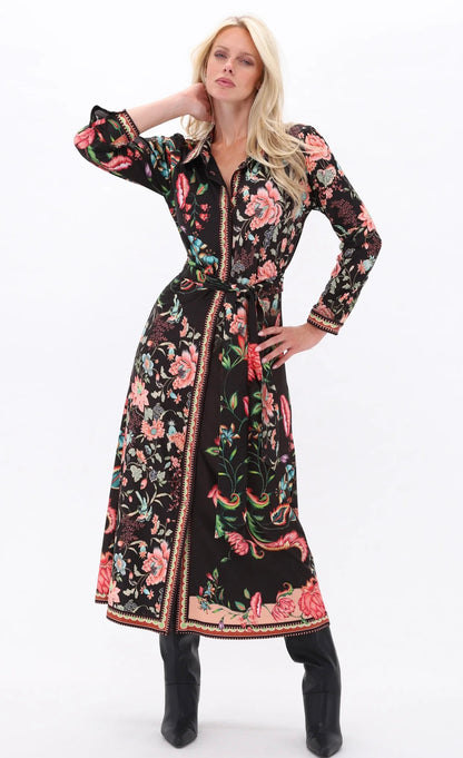 K.Design - D603 - Maxi Dress - Floral Print - New
