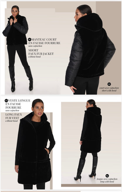 Frank Lyman - 263805 - Puffer Coat with hood - Black - New