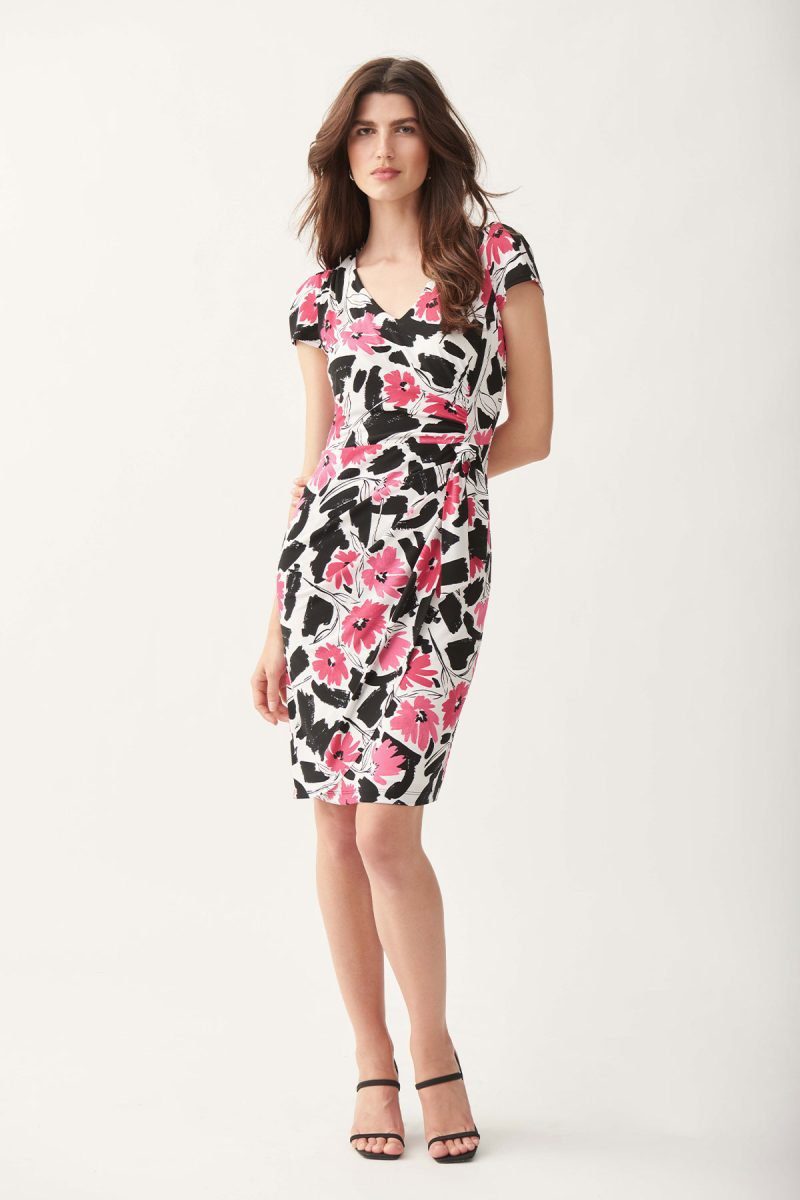 Joseph-Ribkoff-V-Neck-Gather-Side-Dress-221231-CC30104-main-800x1200