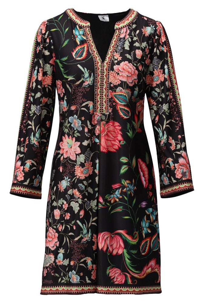K. Design - D604 - P177 - Floral Print - Dress - New