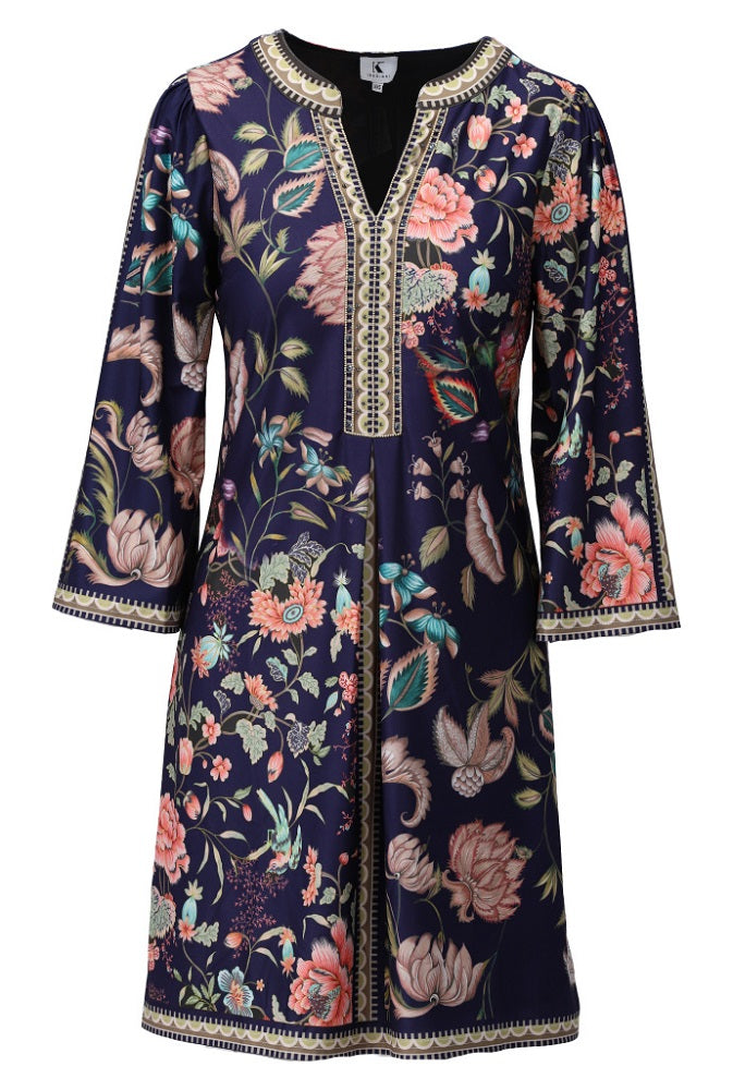 K.Design - D604 - P178 - Floral Print - Dress - New
