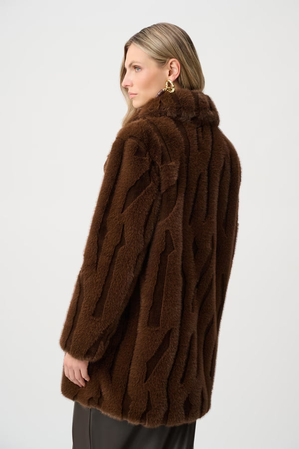 Joseph Ribkoff - 263916 - Faux Fur Coat - Brown - New