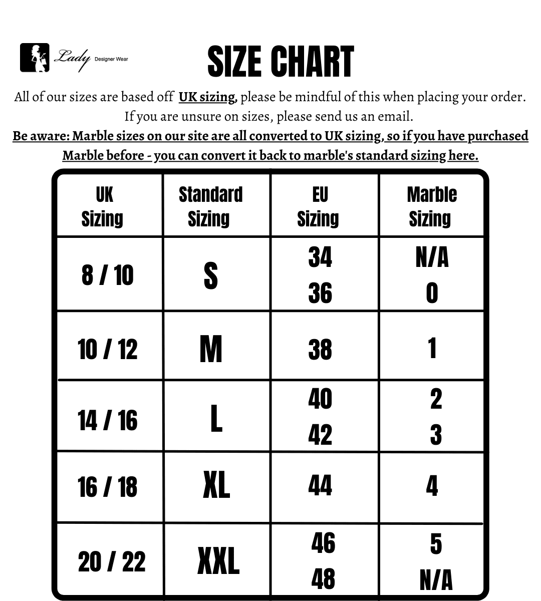 size chart 5