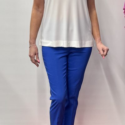 French Collection - Royal Blue Ficelle Long Trouser