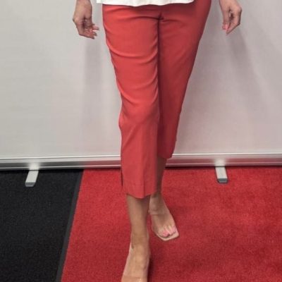 Ficelle Crop - Pant- Paprika Red