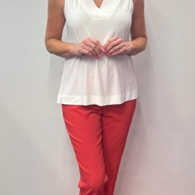 Ficelle Crop - Pant- Paprika Red