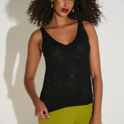 Joseph Ribkoff - 252915 - Black - Rhinestone Knit Cami