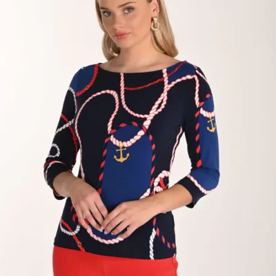 Frank Lyman - 266421- Top - Navy/Red - New