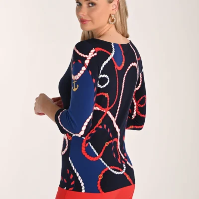 Frank Lyman - 266421- Top - Navy/Red - New