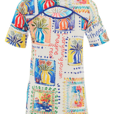 Dolcezza - 26621 - White/Multi - Top - New