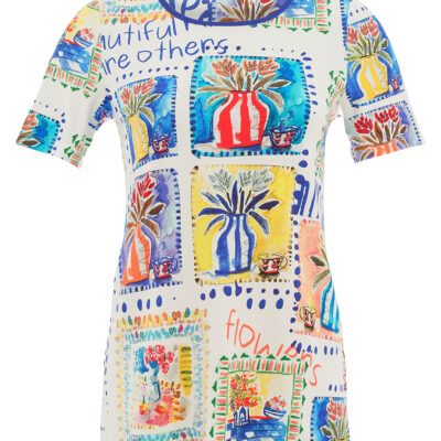 Dolcezza - 26621 - White/Multi - Top - New