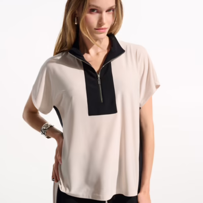 Joseph Ribkoff - 261611 - Sporty Zip Top - Hot Style